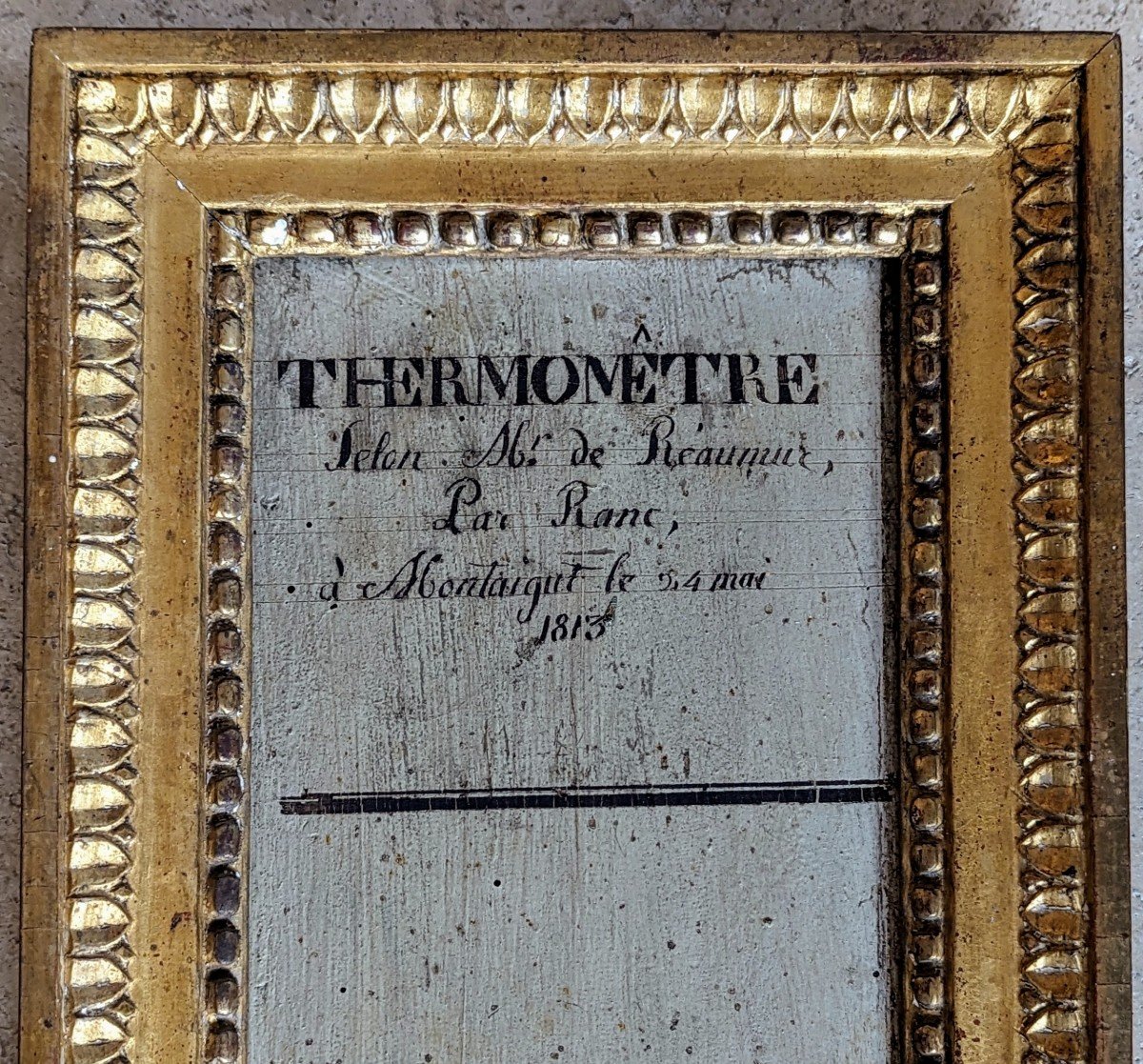 Thermomètre selon Mr de Réaumur. 1813