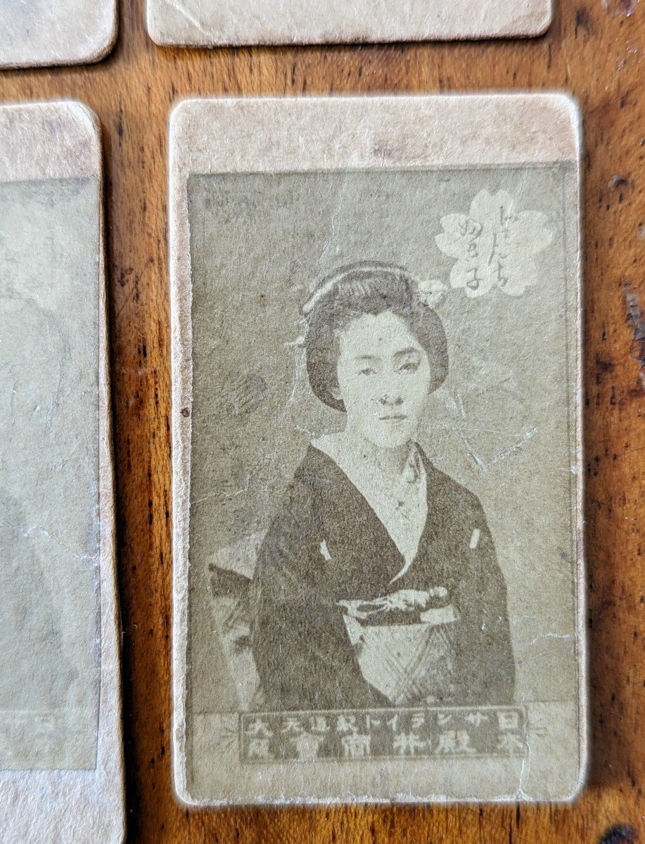 6 tirages albuminés Geishas XIXème Siècle-photo-1