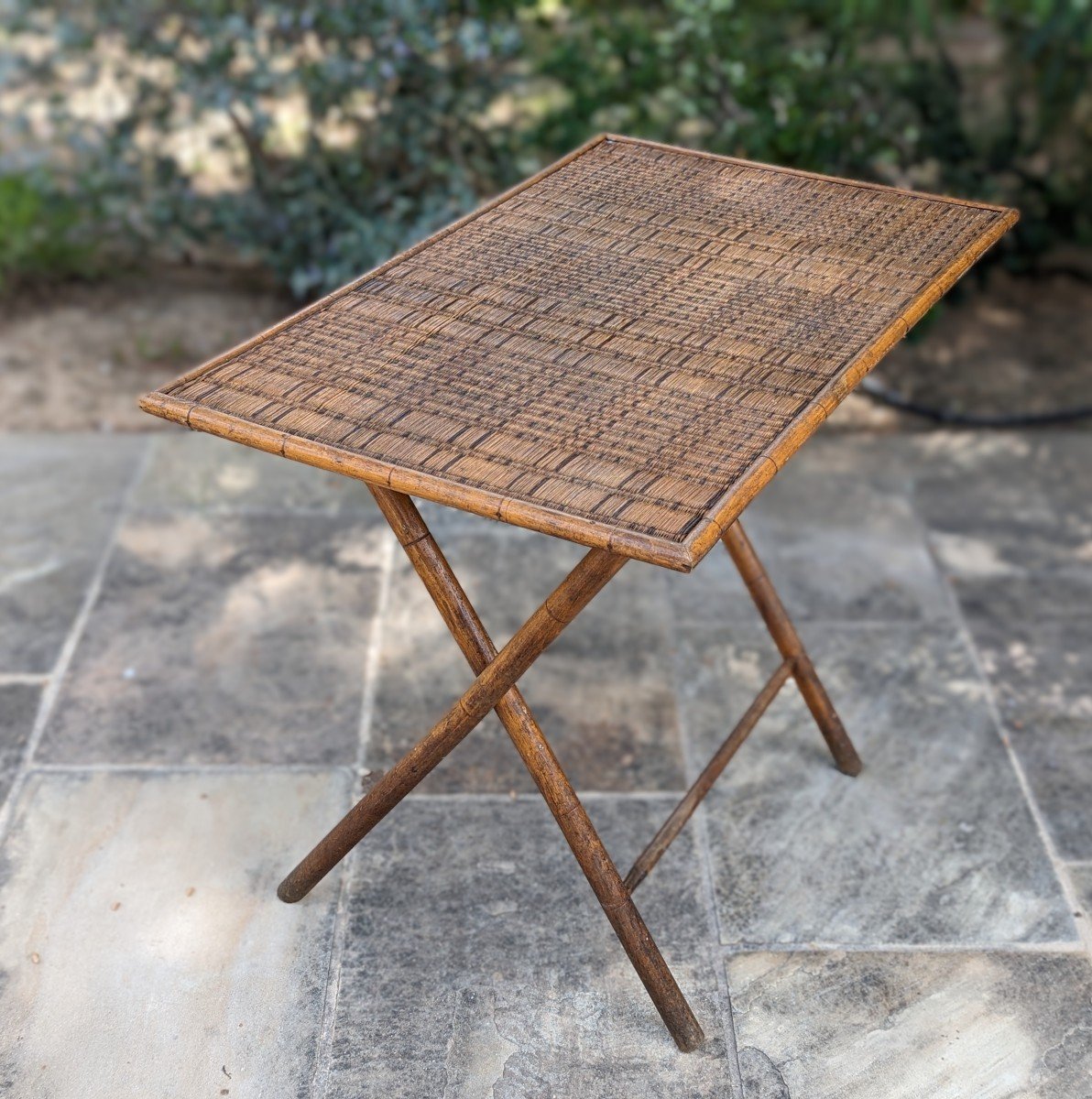 Wooden Folding Table Early 20th Century -photo-3