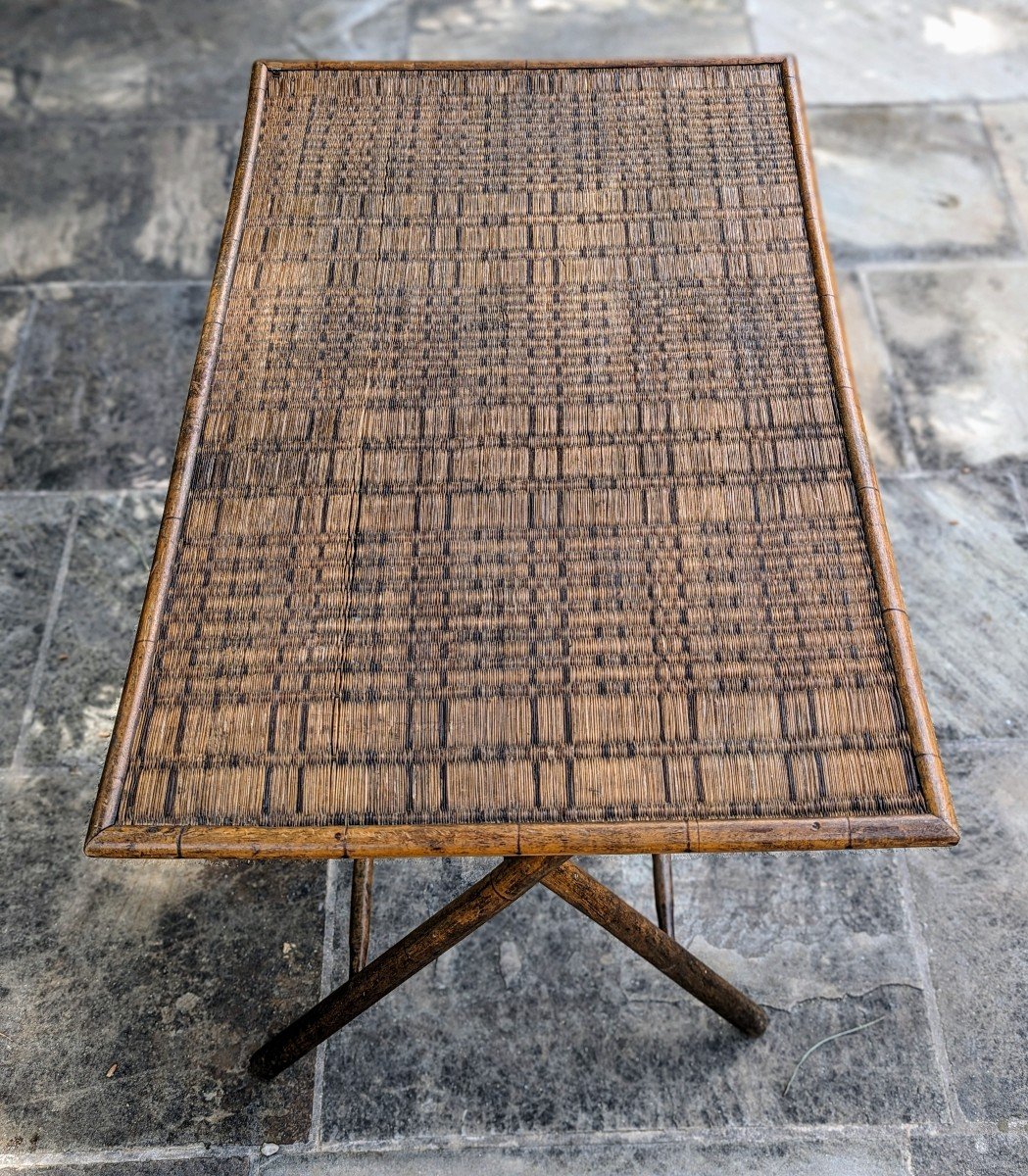 Table pliante en bois début XXème -photo-6