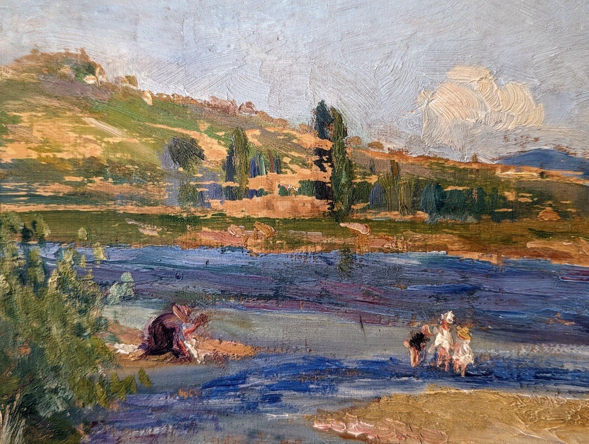 The Banks Of The Allier At Vichy By Mathilde Hautrive-photo-1