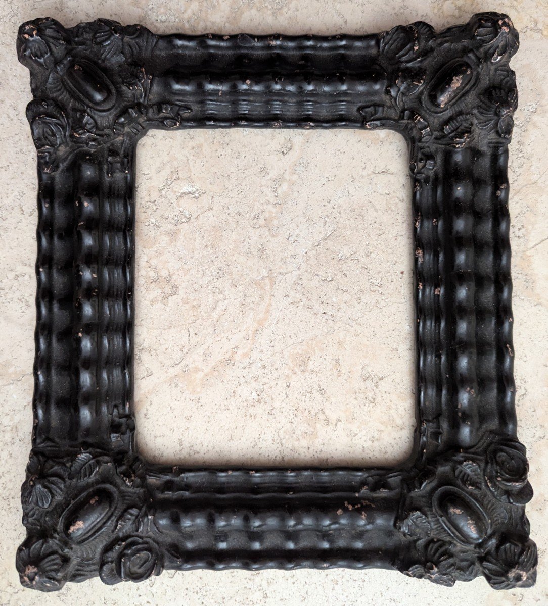 Napoleon III Blackened Wooden Photographic Frame