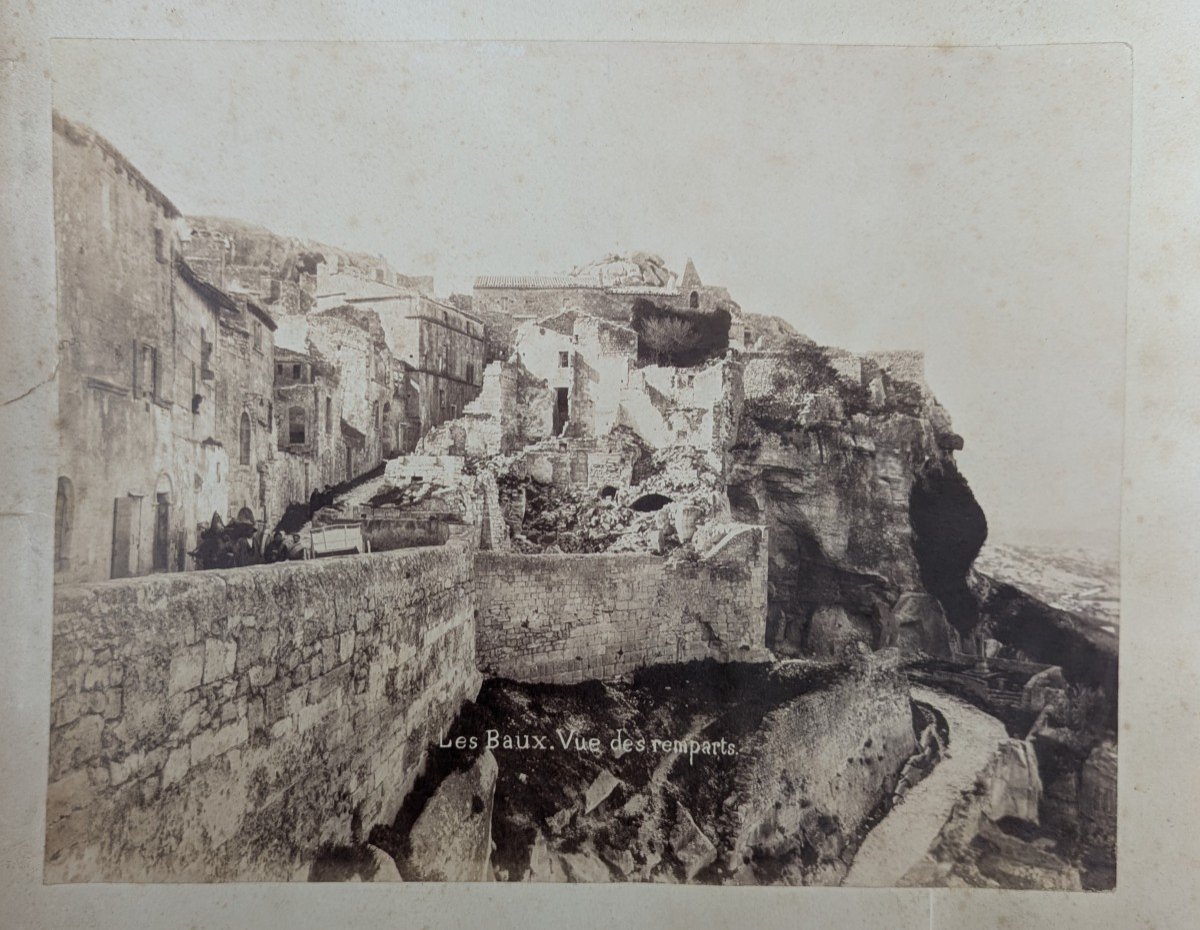 2 19th Century Albumen Prints Les Baux De Provence -photo-3