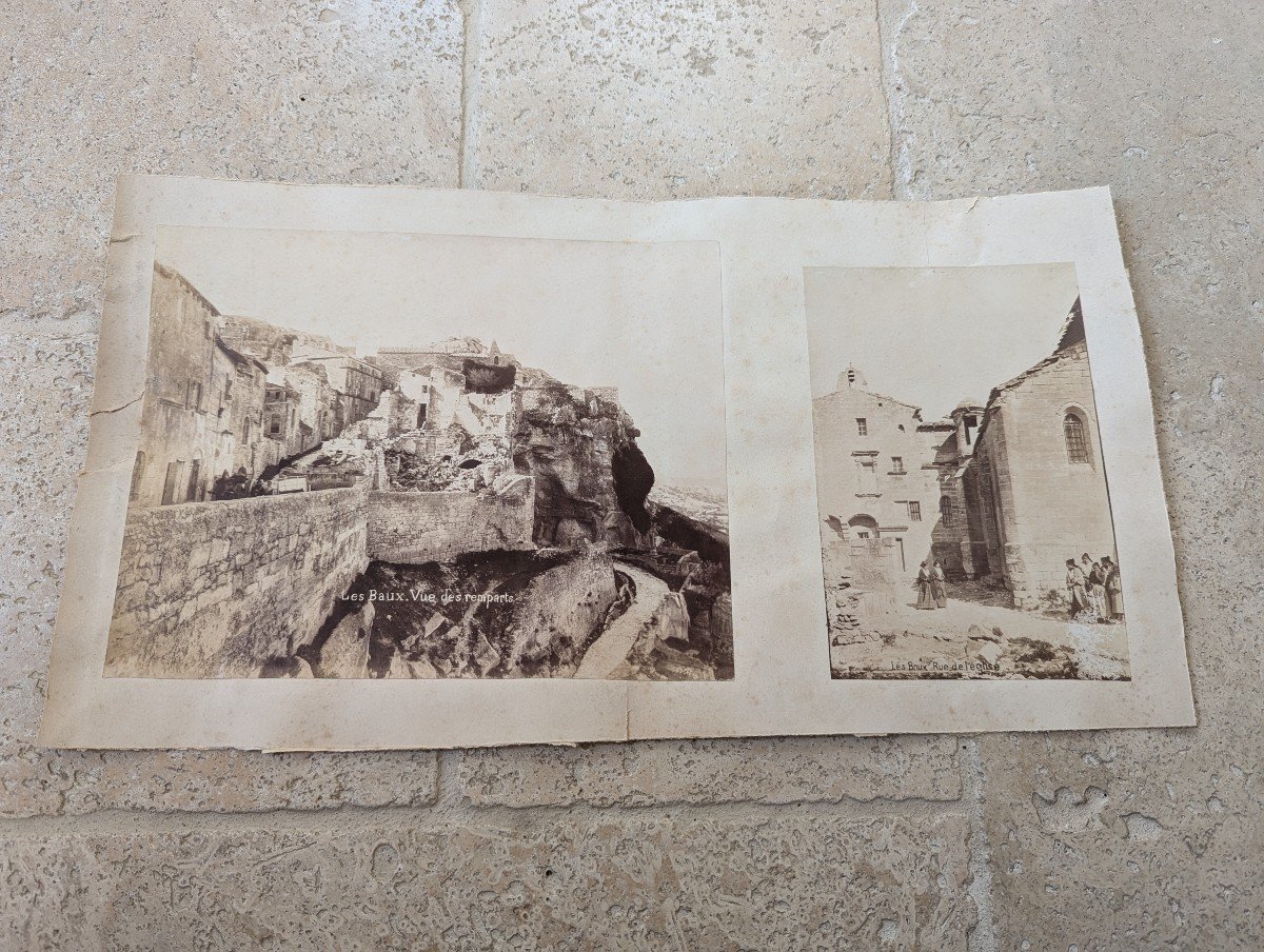 2 19th Century Albumen Prints Les Baux De Provence -photo-4