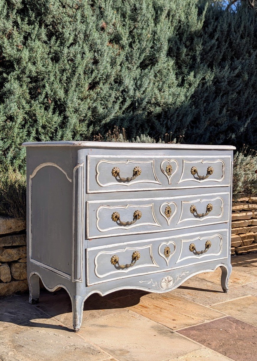 Louis XV Period Patinated Chest Of Drawers -photo-3