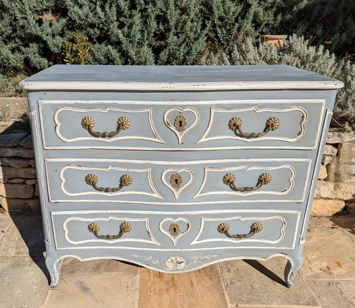 Louis XV Period Patinated Chest Of Drawers -photo-1