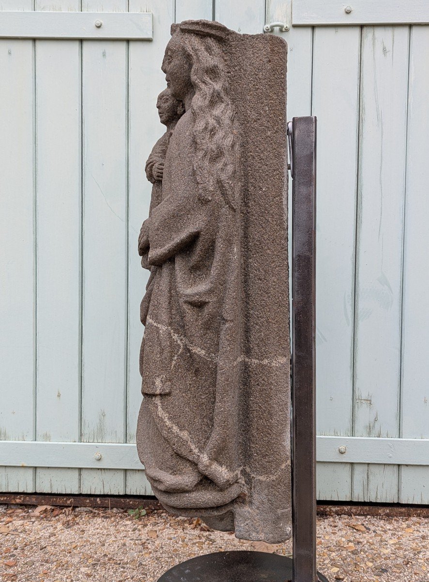 Virgin And Child In Granite. Breton Calvary -photo-2