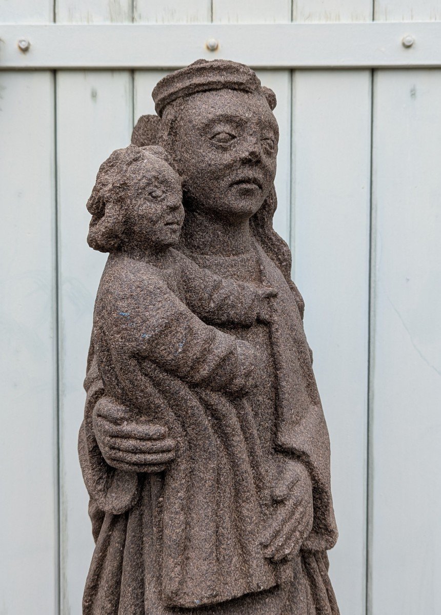 Virgin And Child In Granite. Breton Calvary -photo-6