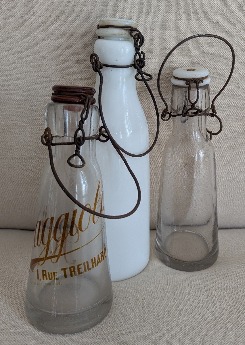 3 Bottles Of Milk. End Of 19th Century, Beginning Of 19th Century -photo-7