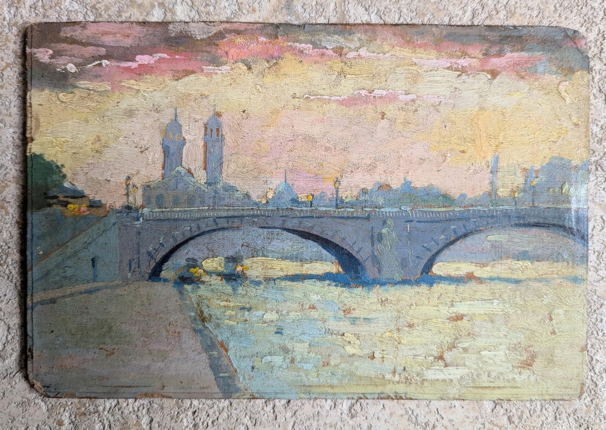 Paris : La Seine, Le Pont de l'Alma et l'Ancien Palais du Trocadéro -photo-3