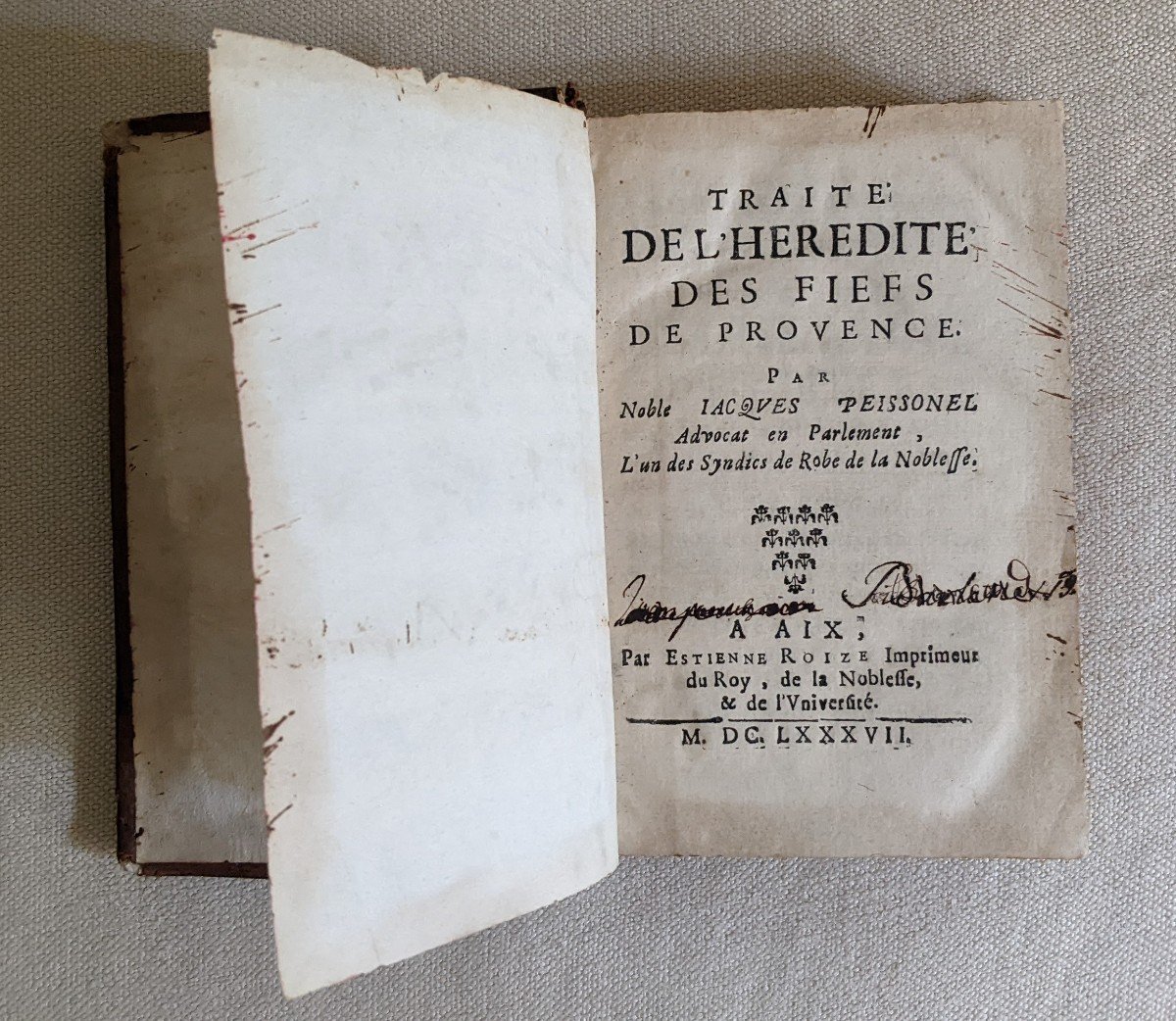 Traité de l'Hérédité des fiefs de Provence 1687-photo-2