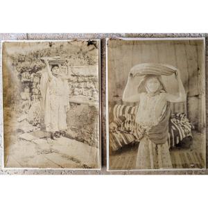 2 Prints On Albumen Paper Algerian Women Neurdein