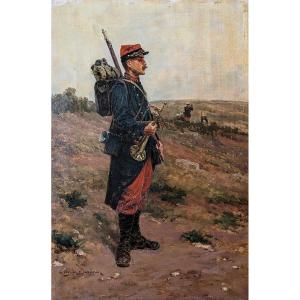 Infantryman With Bugle Signed By Barberiis 