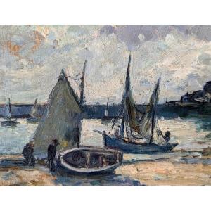 The Port Of Granville By Robert Henri Fouques 