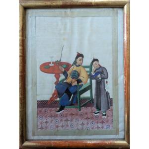 Peinture Chinoise Fin XIXème Siècle 