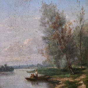 Boat On The Seine. Jules Rozier