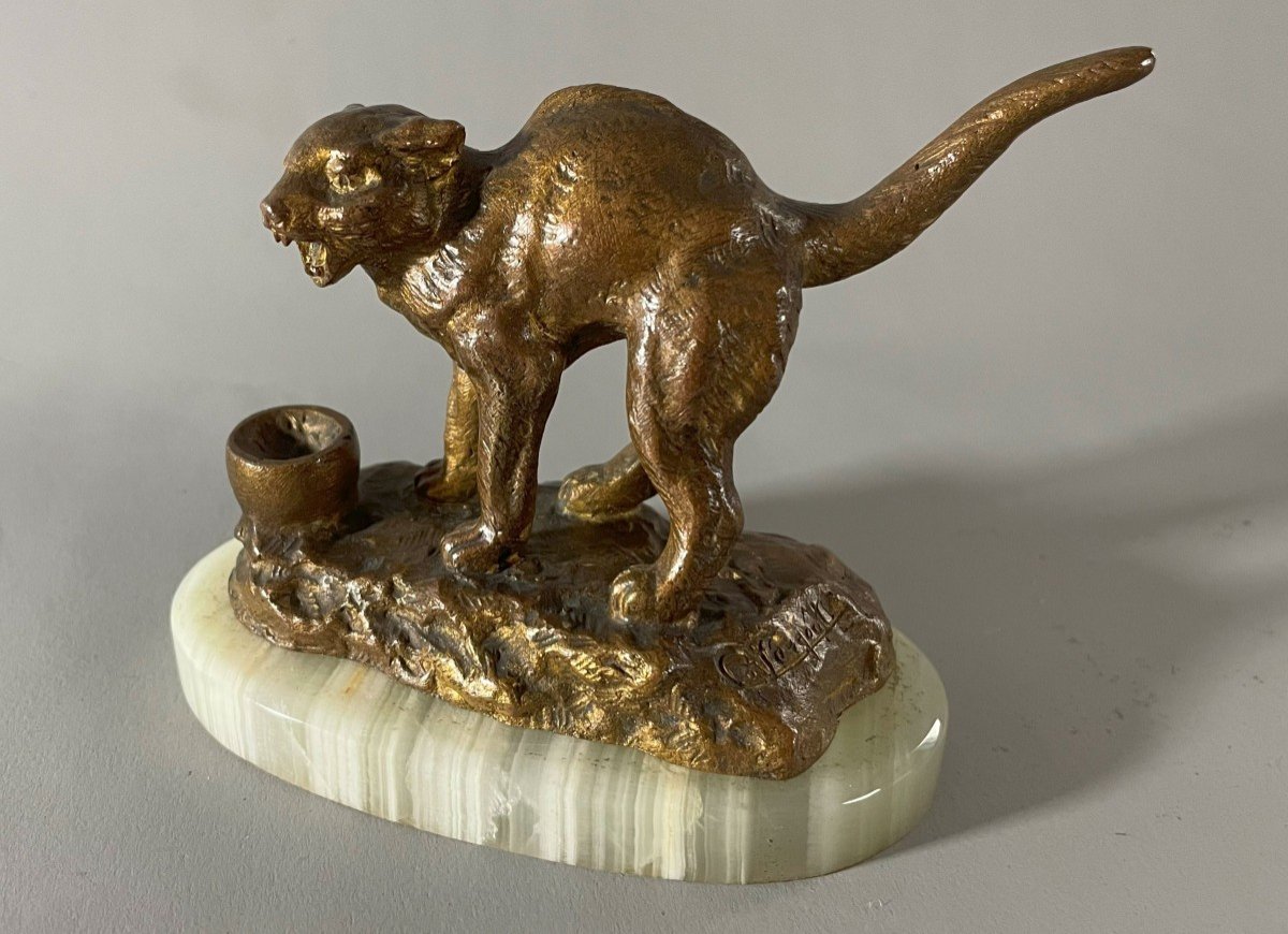 Bronze Cat Claude Edouard Forgeot1826-1888