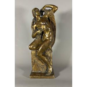 Cormier Josèphe 1869-1950 Bacchante En Bronze Fonte Susse 