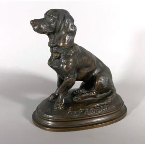 Frémiet Emmanuel 1824-1910 Bronze Basset Ravageot 