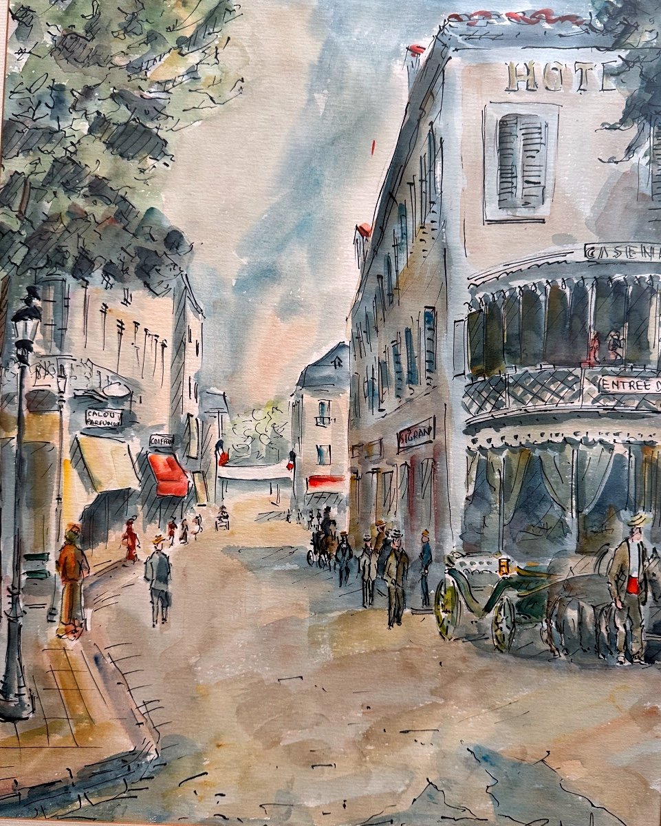 BELLE AQUARELLE-BIARRITZ-HOTEL DE L'EUROPE-1940