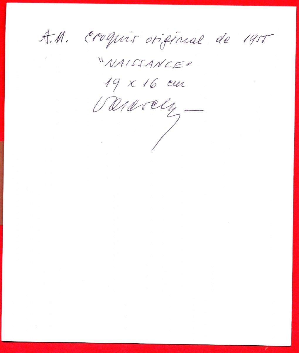 Victor Vasarely-original Sketch-[birth]-1955-photo-2