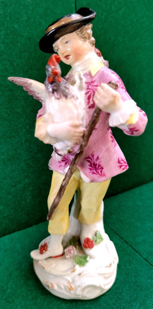 The Cries Of Paris-meissen Porcelain Statuette-the Chicken Merchant-20th Century-photo-3