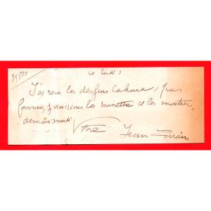 Proa15-jean Lorrain-pamartin Duval-writer-signed Autograph Ticket