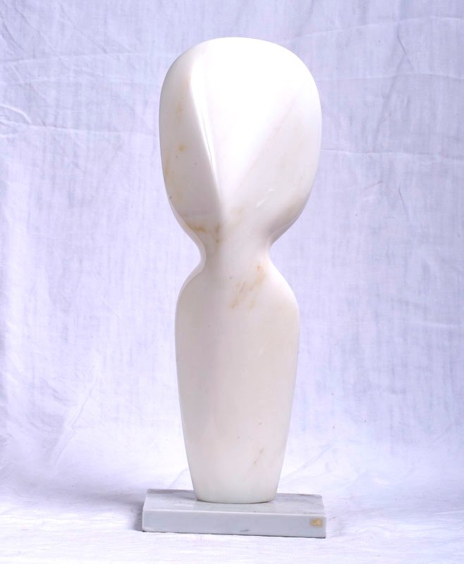 Mircea Milcovitch (born 1941) - Signed Abstract Carrara Marble Sculpture