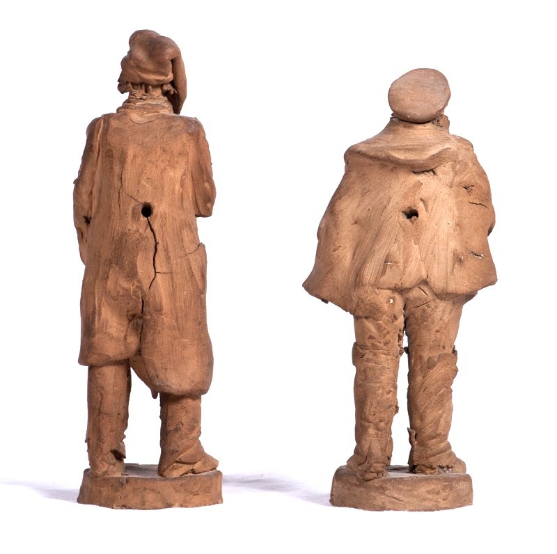 Pierre-adrien Graillon (1807-1872) (attributed To) - Ragged Terracotta Figures-photo-2