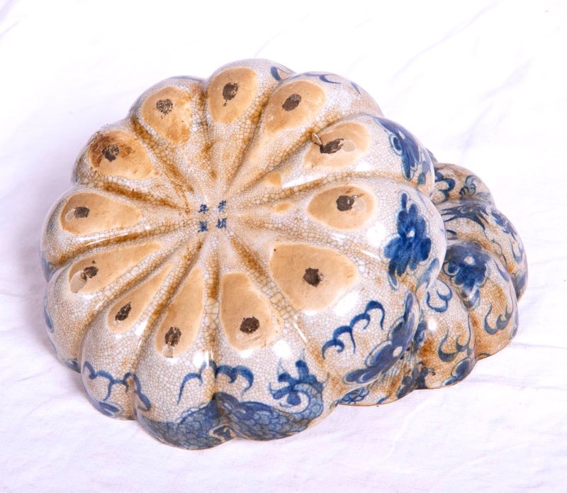 China, Late 19th Century - Porcelain Box Depicting A Pumpkin Or A Squash-photo-2