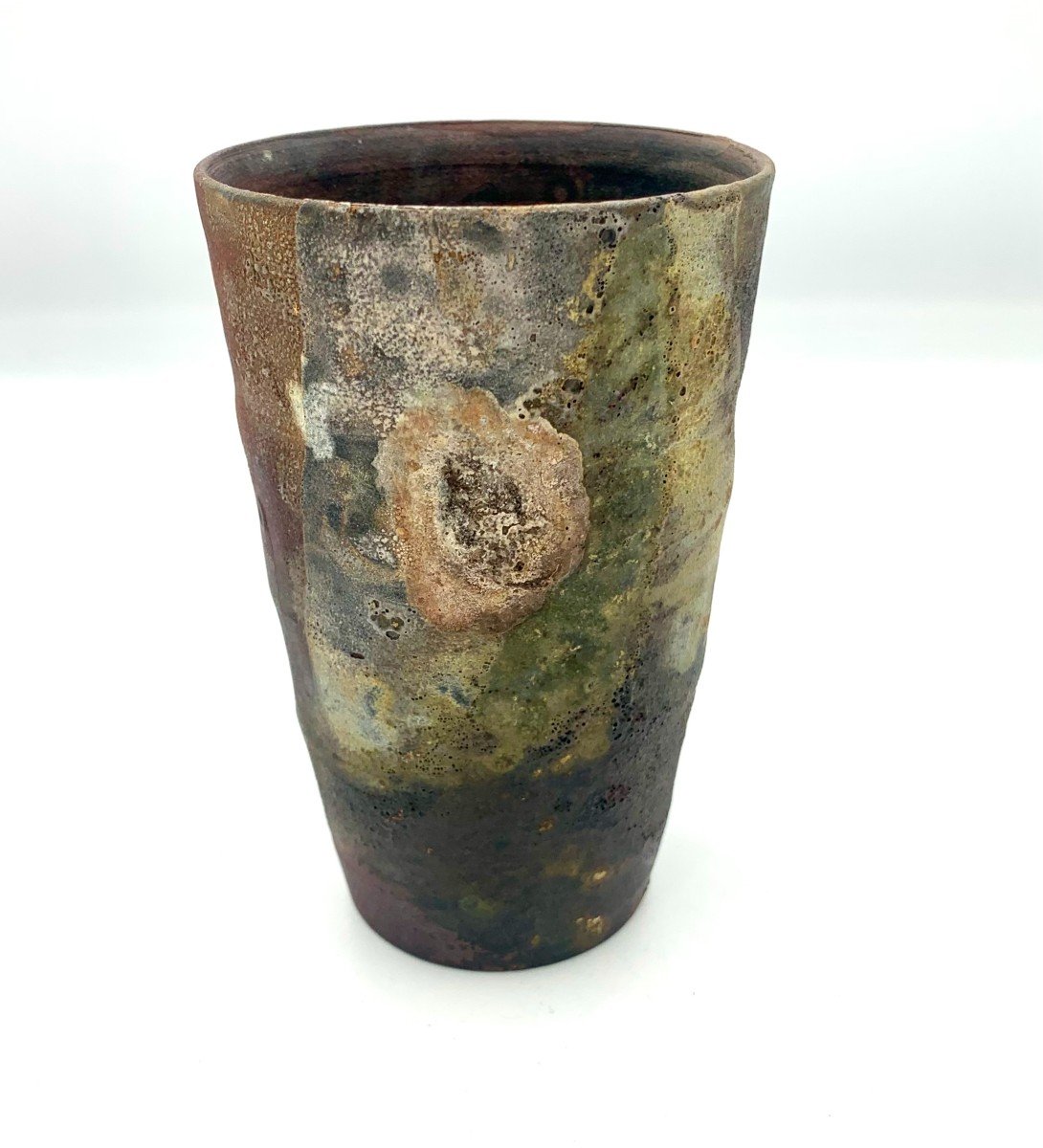 Glazed Ceramic Vase In Brown Tones - Contemporary School  - 20th Century-photo-2