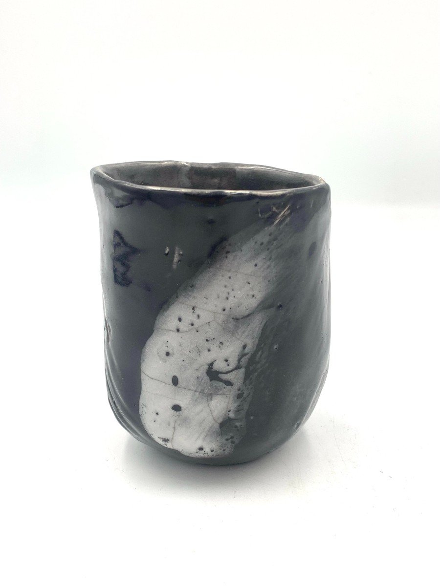 Anne Thiellet (born 1968) - Small Porcelain Stoneware Vase - Monogrammed - Dated 2000-photo-2