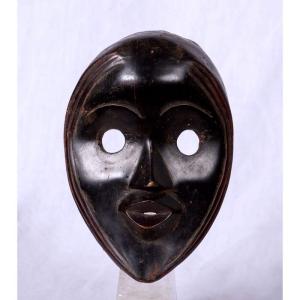 Culture Dan - Masque Ovale En Bois Sombre