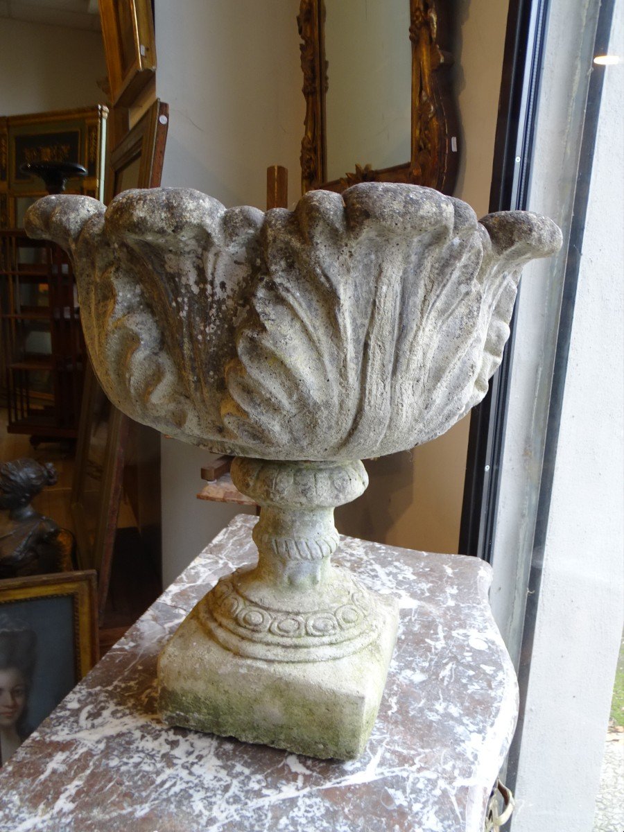 Louis XIV Style Reconstituted Stone Basin, Early 20th Century-photo-4