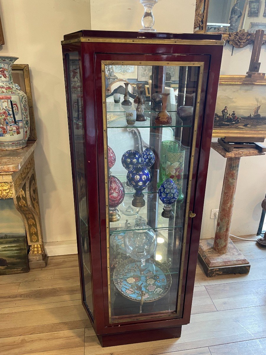 1925 Mahogany Display Cabinet With Cut Sides 