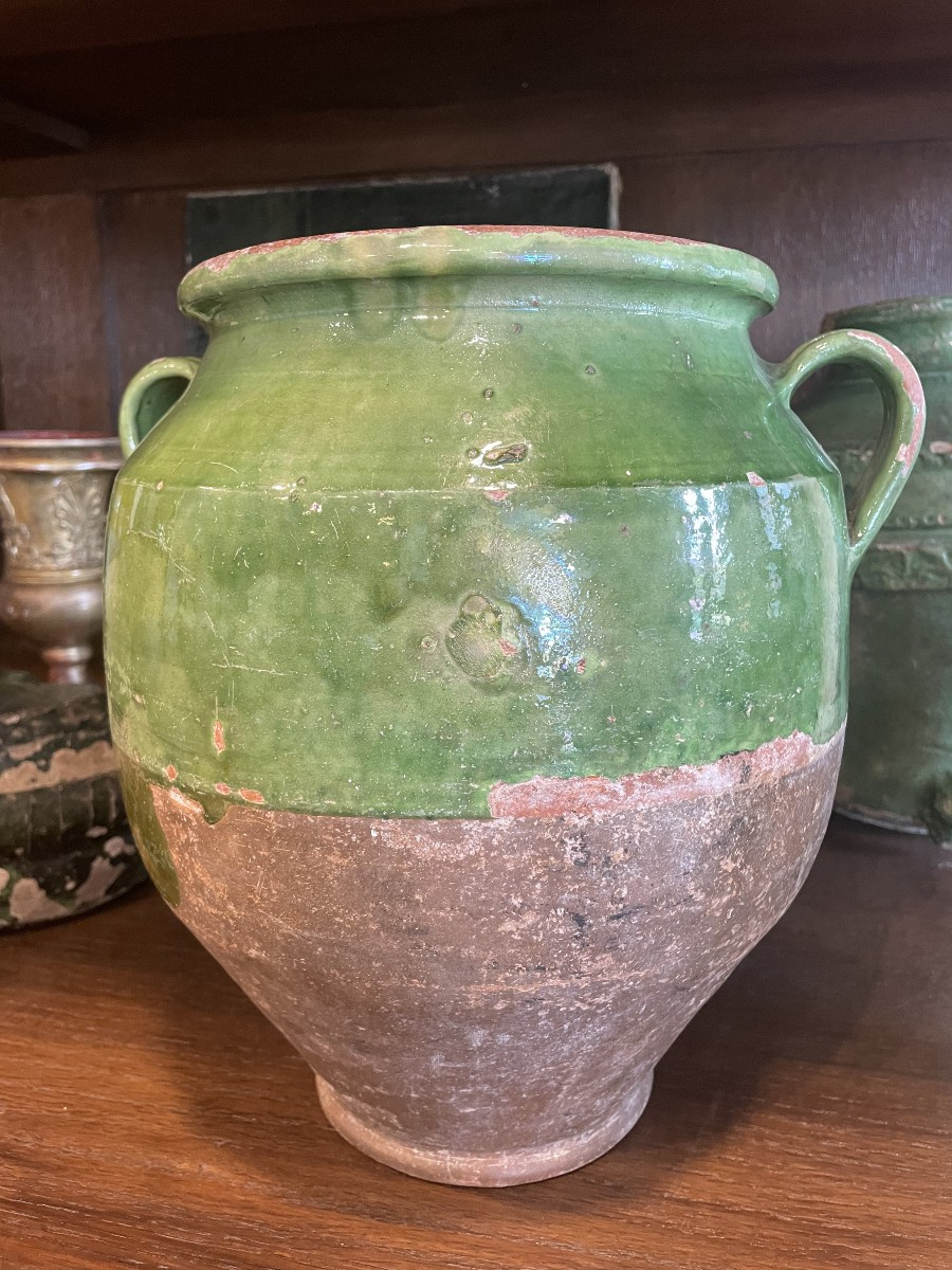 Southwest Green Confit Pot, 19th Century -photo-2