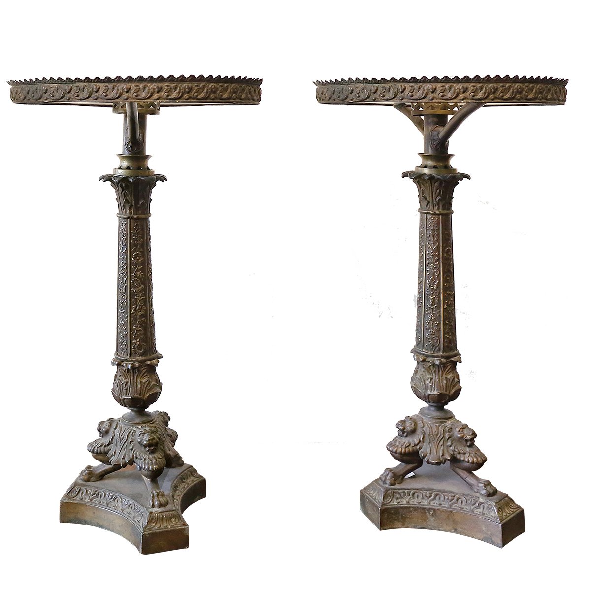 A Pair Of Lamp Feet 1880