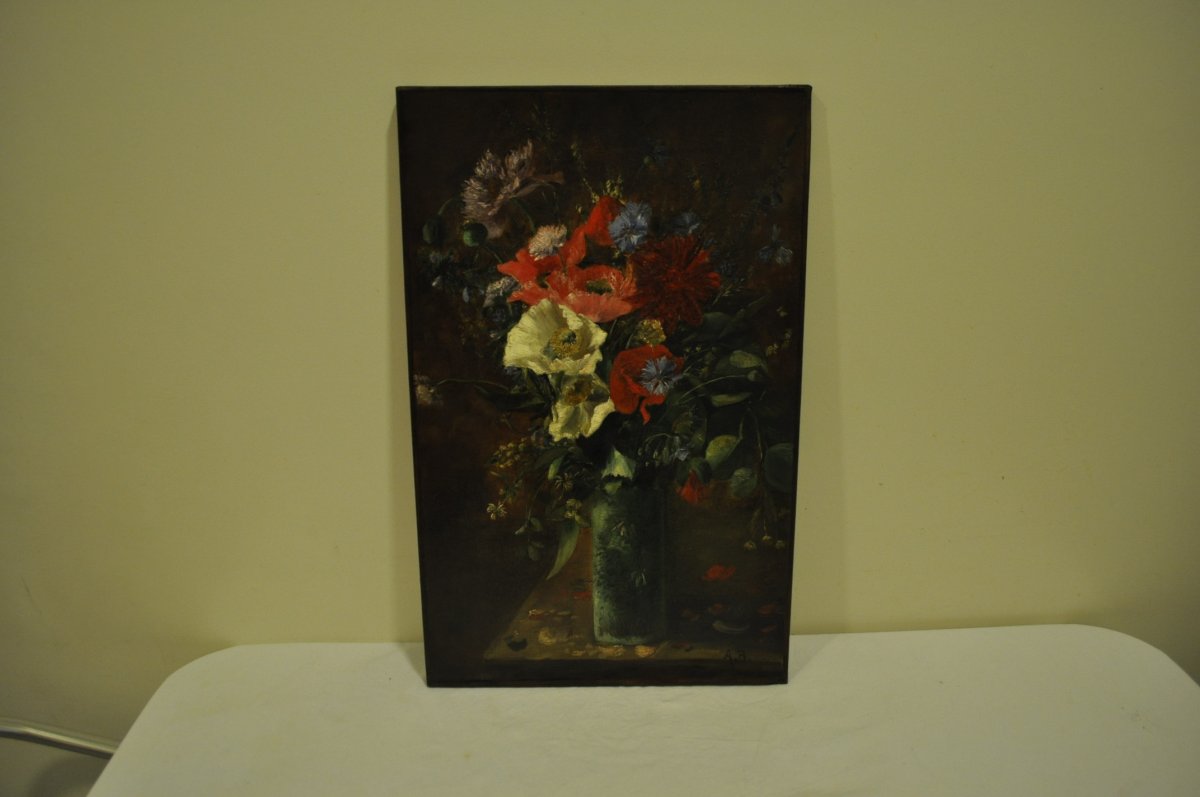 Bouquet Of Flower XVIII Oil On Canvas-photo-3