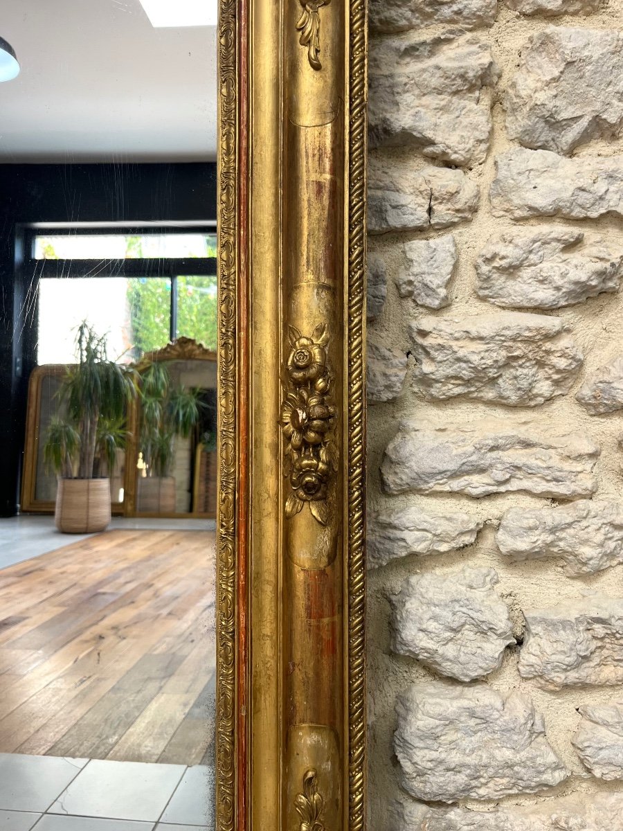 Antique Mirror 133cm/105.5cm Gilded With Gold Leaf -photo-2