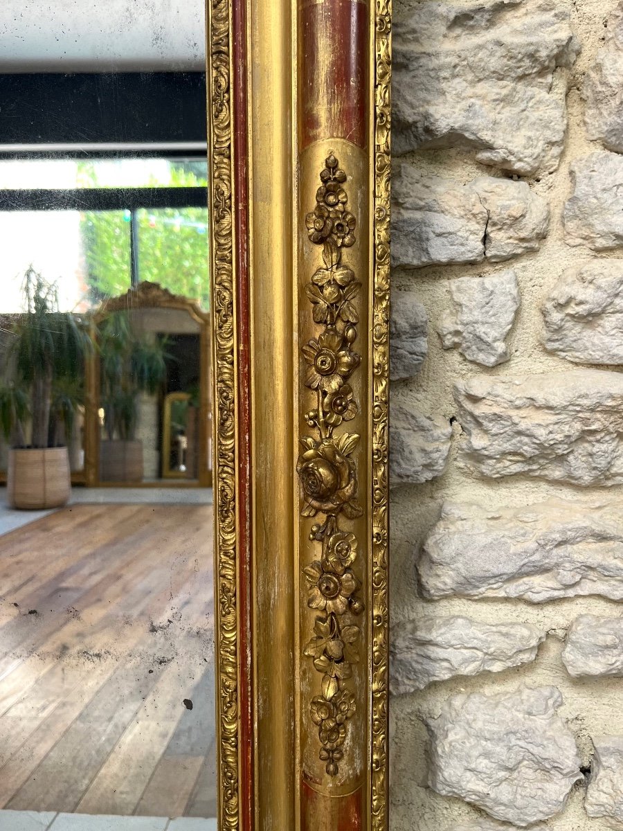 Antique Mirror 145cm/103cm Gilded With Gold Leaf -photo-2