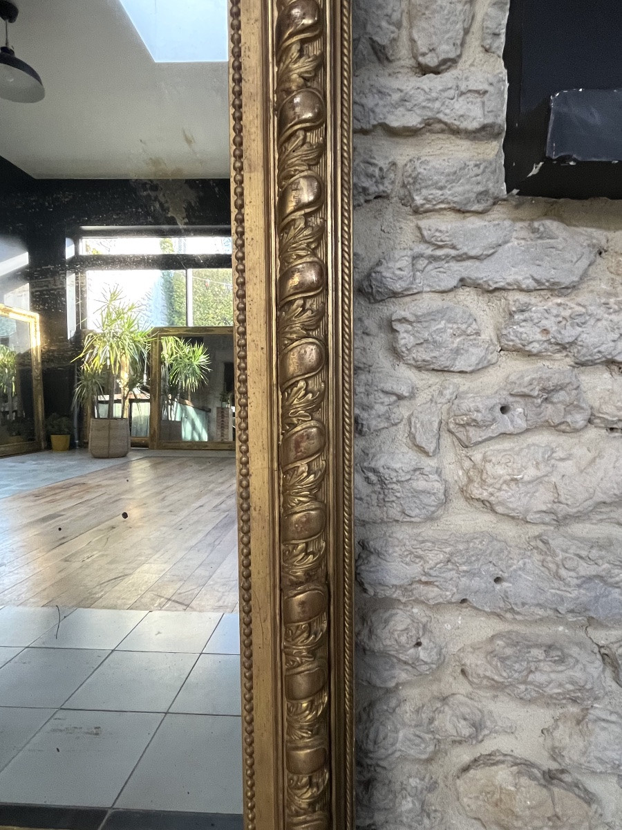 Large Gold Leaf Mirror 233cm/134.5cm Napoleon III, Fireplace Mirror, Decorative-photo-7