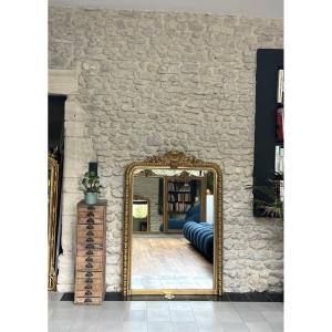 Louis-philippe Pediment And Beaded Fireplace Mirror 144.5cm/101.5cm