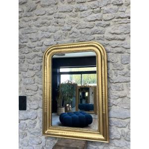 Louis-philippe Mirror With Gold Leaf And Pearls 