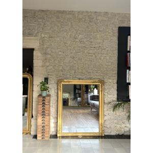 Antique Mirror Gilded With Gold Leaf, Mercury Glass 127cm/106cm