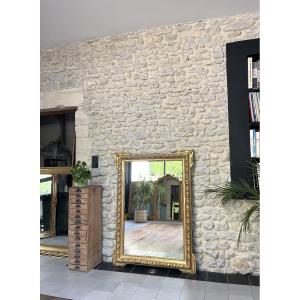 Antique Gold Leaf Mirror 133cm/96.5cm, Frame With Gadroon Decor 