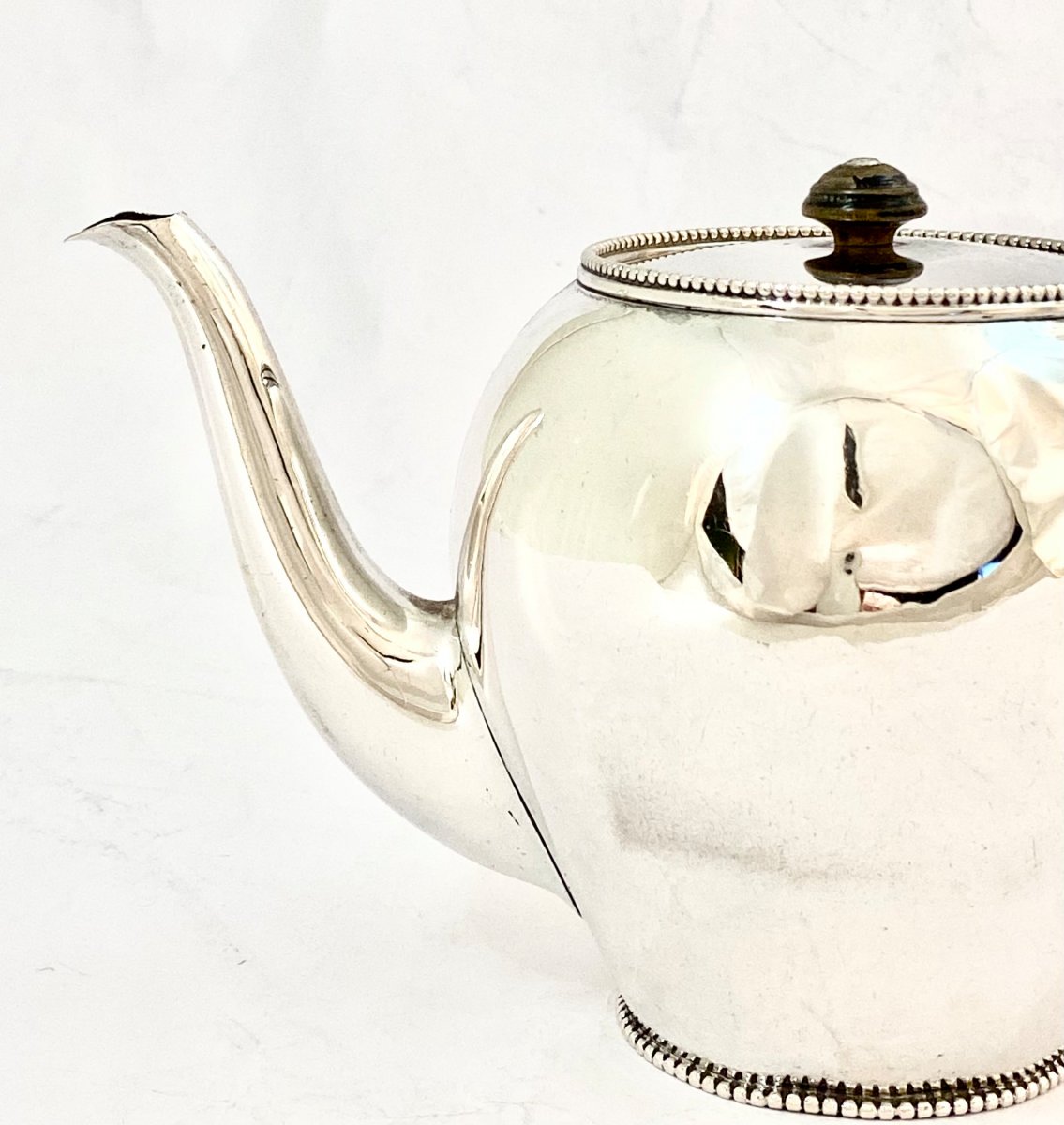 Teapot, Sterling Silver, Holland 1920 Trekpotje -photo-2