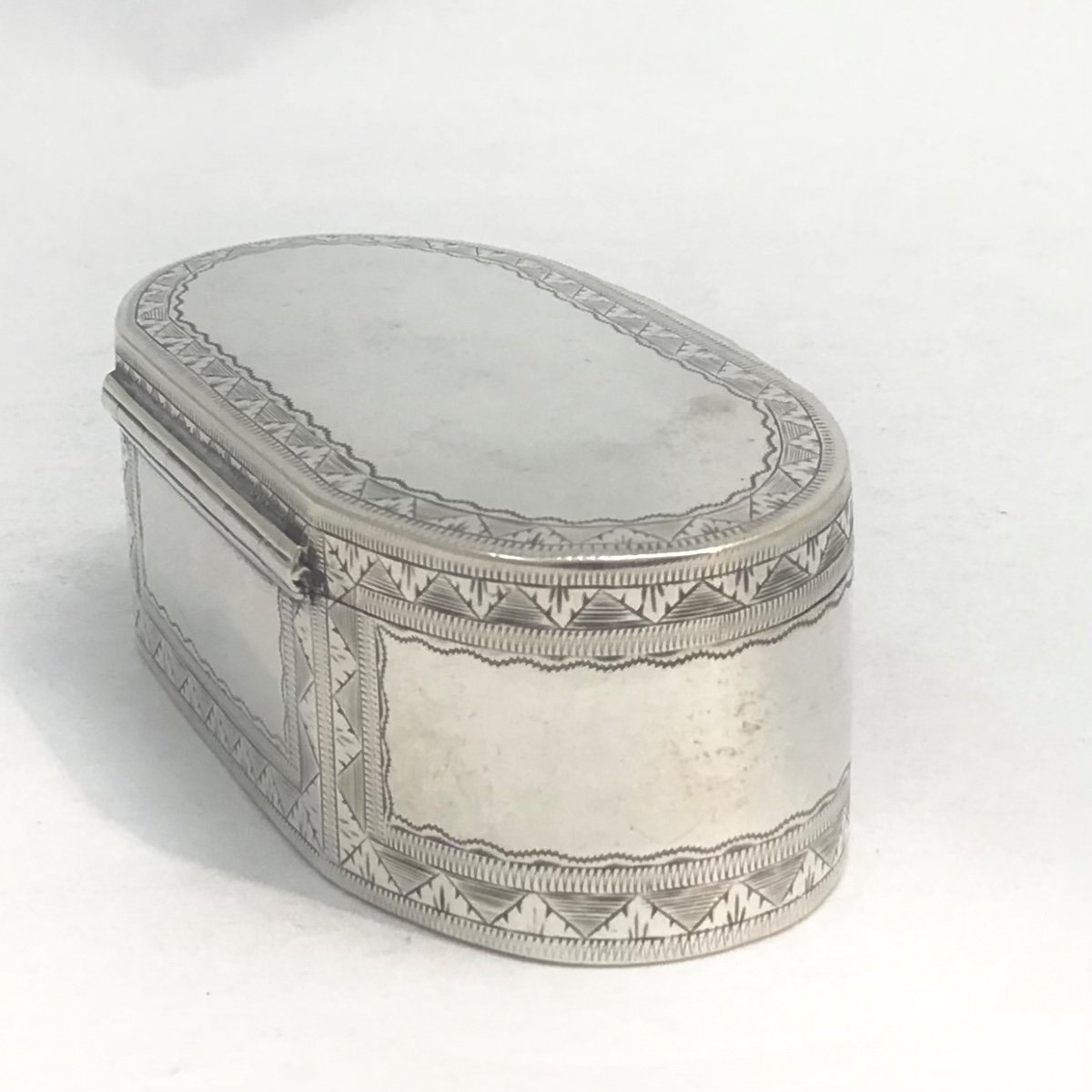 Louis XVI Snuff Box, Ath 1789, Sterling Silver And Vermeil-photo-4
