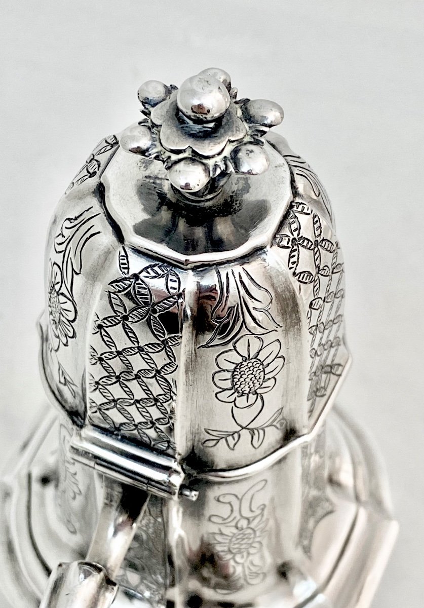 Mustard Pot, Antwerp 1765, Joseph Van Der Borcht, Sterling Silver-photo-7