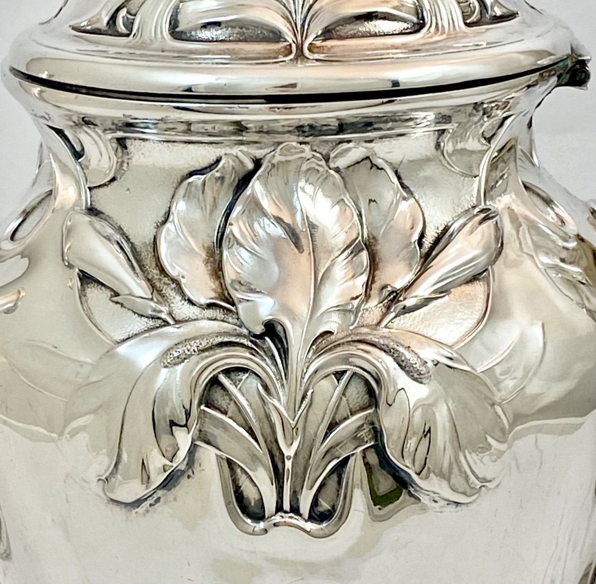 Coffee Pot, Art Nouveau, Sterling Silver, Germany 1890-1910