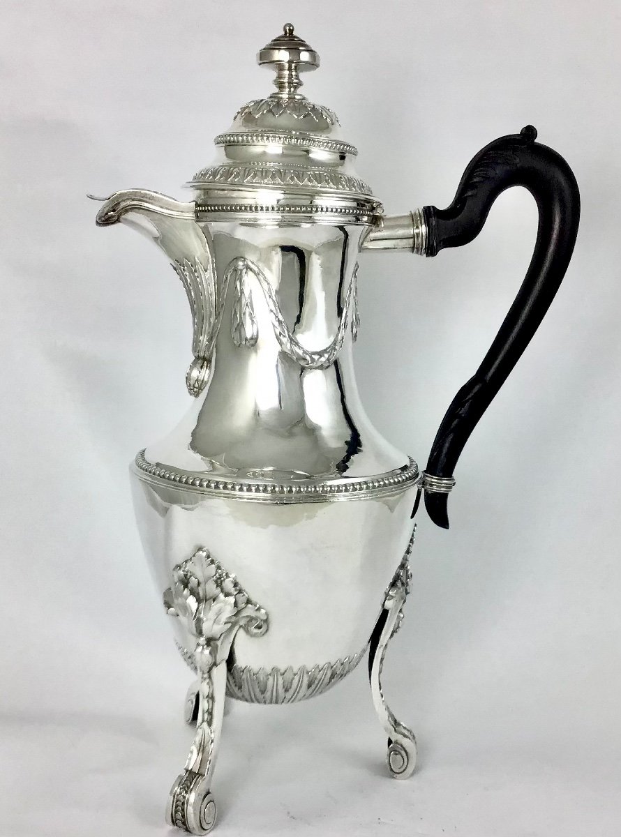 Très Grande Cafetière , Bruxelles 1793, Théodorus Smeesters, argent massif -photo-4